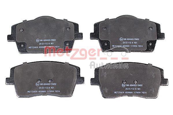 Jeu de 4 plaquettes de frein METZGER ref. 1170934